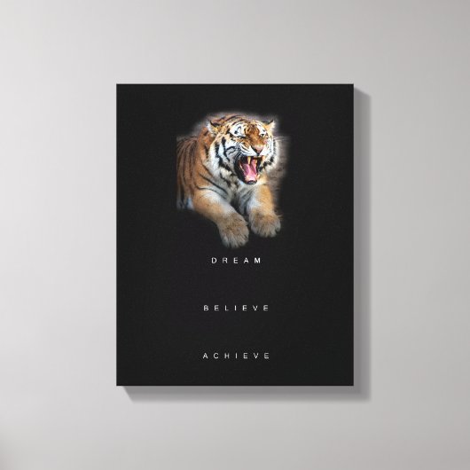 Motivierend Zitatstraum glauben erreichen Leinwanddruck (Vorderseite)