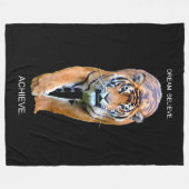 Motivierend Zitatstraum glauben Tiger erreichen Fleecedecke (Vorderseite (Horizontal))