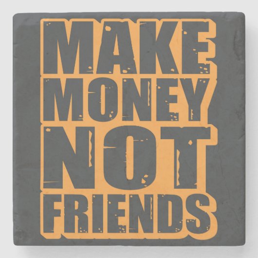 Motivierend Zitattypografie Steinuntersetzer (Vorderseite)