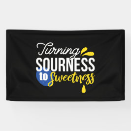 Motivierend Zitronenangebot von sauer bis süß Banner