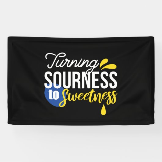 Motivierend Zitronenangebot von sauer bis süß Banner (Horizontal)