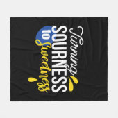 Motivierend Zitronenangebot von sauer bis süß Fleecedecke (Vorderseite (Horizontal))