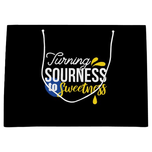 Motivierend Zitronenangebot von sauer bis süß Große Geschenktüte (Vorderseite)