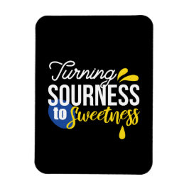 Motivierend Zitronenangebot von sauer bis süß Magnet