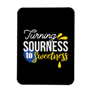 Motivierend Zitronenangebot von sauer bis süß Magnet