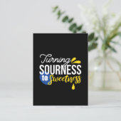 Motivierend Zitronenangebot von sauer bis süß Postkarte (Stehend Vorderseite)