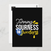 Motivierend Zitronenangebot von sauer bis süß Postkarte (Vorne/Hinten)