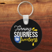 Motivierend Zitronenangebot von sauer bis süß Schlüsselanhänger (Vorderseite)