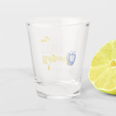 Motivierend Zitronenangebot von sauer bis süß Schnapsglas (Rückseite)