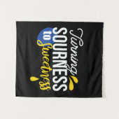 Motivierend Zitronenangebot von sauer bis süß Wandteppich (Vorderseite (Horizontal))