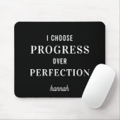 Motivierende Affirmation Minimalist Schwarz Mousepad (Mit Mouse)