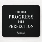 Motivierende Affirmation Minimalist Schwarz Mousepad (Vorne)