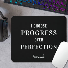 Motivierende Affirmation Minimalist Schwarz Mousepad