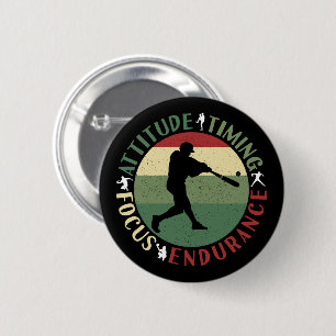 Motivierende Baseball-Mannschaftswerte Button