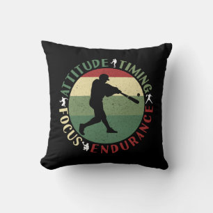 Motivierende Baseball-Mannschaftswerte Kissen