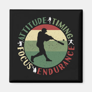 Motivierende Baseball-Mannschaftswerte Magnet