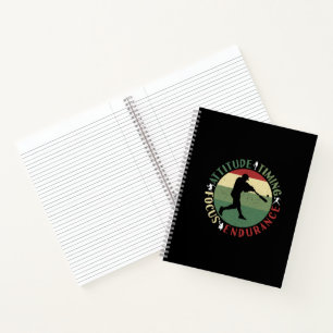Motivierende Baseball-Mannschaftswerte Notizblock