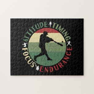 Motivierende Baseball-Mannschaftswerte Puzzle