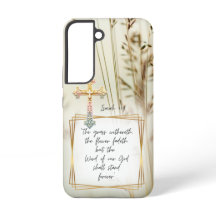 Motivierende Bibelschrift Natur Gras Pastell Kreuz