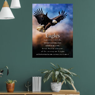 Motivierende Inspirierende Adler Poster