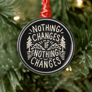 Motivierende inspirierende Zitate Berge schwarz Ornament Aus Metall