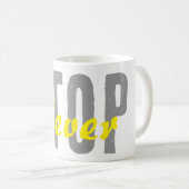 Motivierende Kaffeetasse mit einfachem Design (VorderseiteRechts)