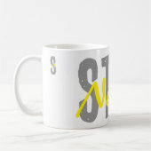 Motivierende Kaffeetasse mit einfachem Design (Links)