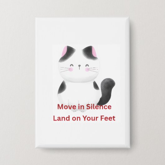 Motivierende Katzen-Grafik Button (Vorderseite)