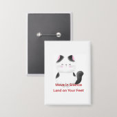 Motivierende Katzen-Grafik Button (Vorderseite/Rückseite)