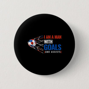 Motivierende patriotische Männerbekleidung Ich bin Button