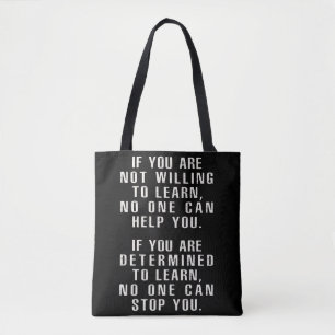 Motivierende, positive Zitate, positive Sprüche Tasche