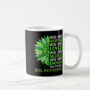 Motivierende Sonnenblume Bewusstsein für psychisch Kaffeetasse