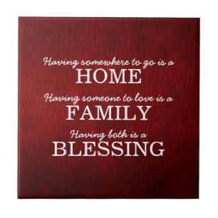 Motivierende Typografie-Familien-Zitate Fliese