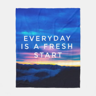 Motivierende und inspirierende Zitate - Jeden Tag Fleecedecke