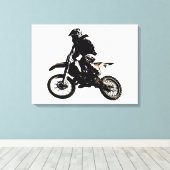 Motivierenden für Motorradsportleistungen Leinwanddruck (Insitu (Holzboden))