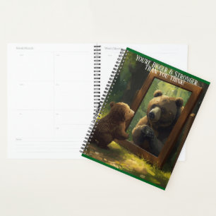 motivierender Bärenjungen-Kalender-Planer-Notizbuc Planer