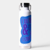 Motivierender blauer Retro-Stern-Stil Trinkflasche (Vorne)