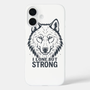 Motivierender "Einsam aber Stark" Einzelgänger iPhone 16 Hülle