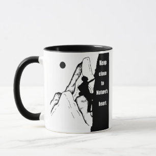 Motivierender Felsenkletter-Spruch Tasse