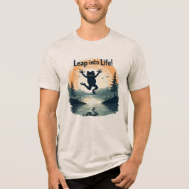 Motivierender Froschsprung ins Leben Sonnenaufgang Tri-Blend Shirt