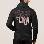 Motivierender Gold Style Reißverschluss Hoodie (Rückseite)