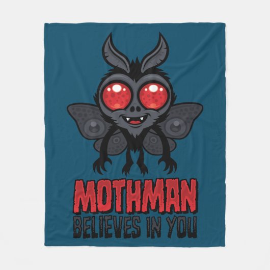 Motivierender Mothman Glaubt An Dich Fleecedecke (Vorderseite)