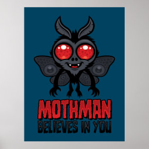 Motivierender Mothman Glaubt An Dich Poster