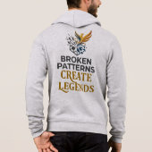 Motivierender Phoenix-Reißverschluss-Pullover Hoodie (Rückseite)