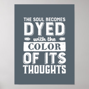 Motivierender Spruch Farbe Deine Schöne Seele Poster