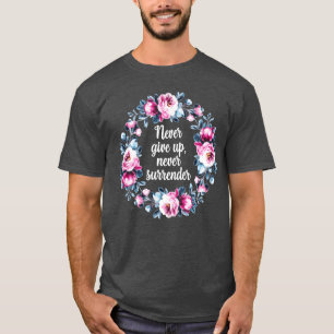 Motivierender Spruch Gib niemals auf Junge T-Shirt