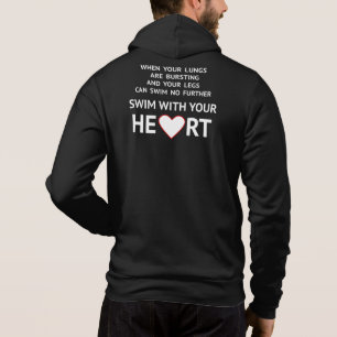 Motivierender Text benutzerdefinierter Name Schwim Hoodie