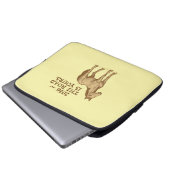Motivierender Text und Pferd Laptopschutzhülle (Vorne Knopf)