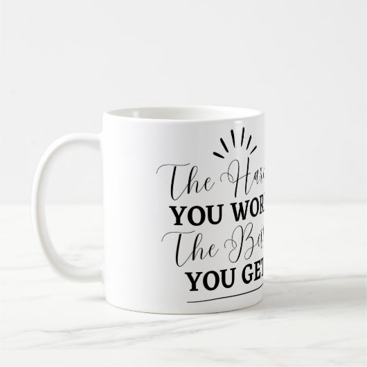 Motivierender Zitat-Kaffeebecher Kaffeetasse (Links)