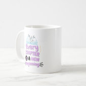 Motivierender Zitat-Kaffeebecher Kaffeetasse (Vorderseite Links)